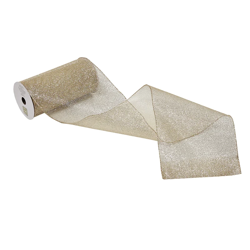 CR2467O Listón Malla Oro 15 cm. x 4.57 mts.