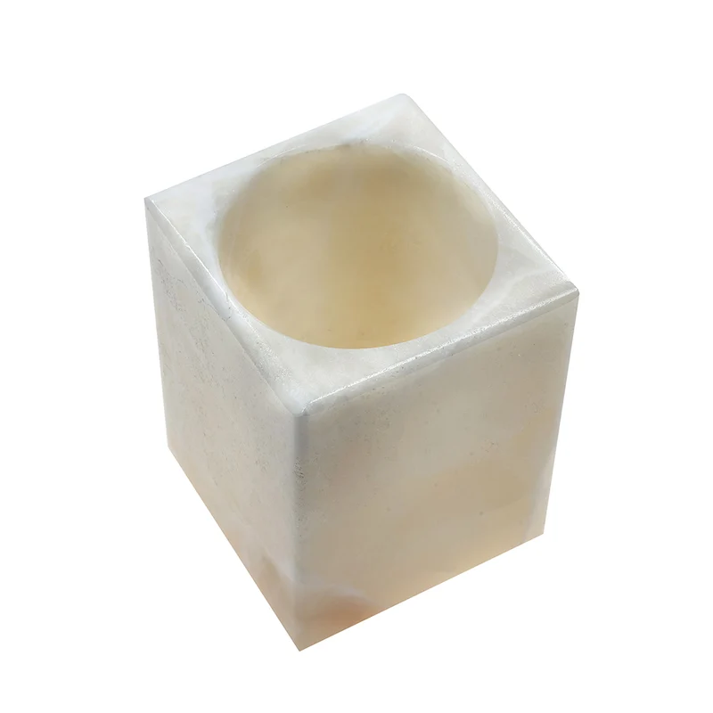 AR1013B Portacirio Onyx Blanco 10x13cm.