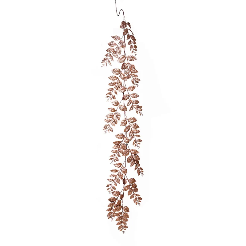 XH200BR Guirnalda Follaje Hojas Bronce Frost 150cm.