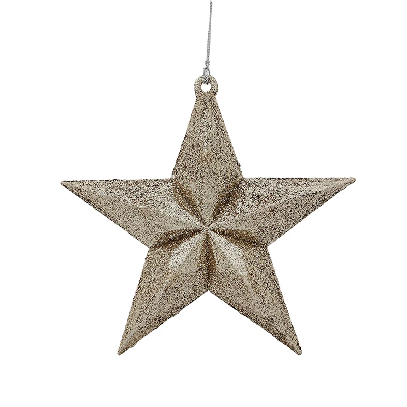 RJL575C Ornamento Estrella Champaña Frost 15cm.