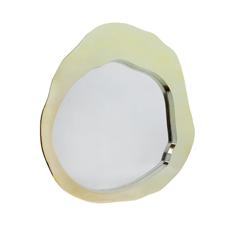 MQ349TC Espejo Tronco Cortado Metal Champaña 81.3x6.4x91.4cm.