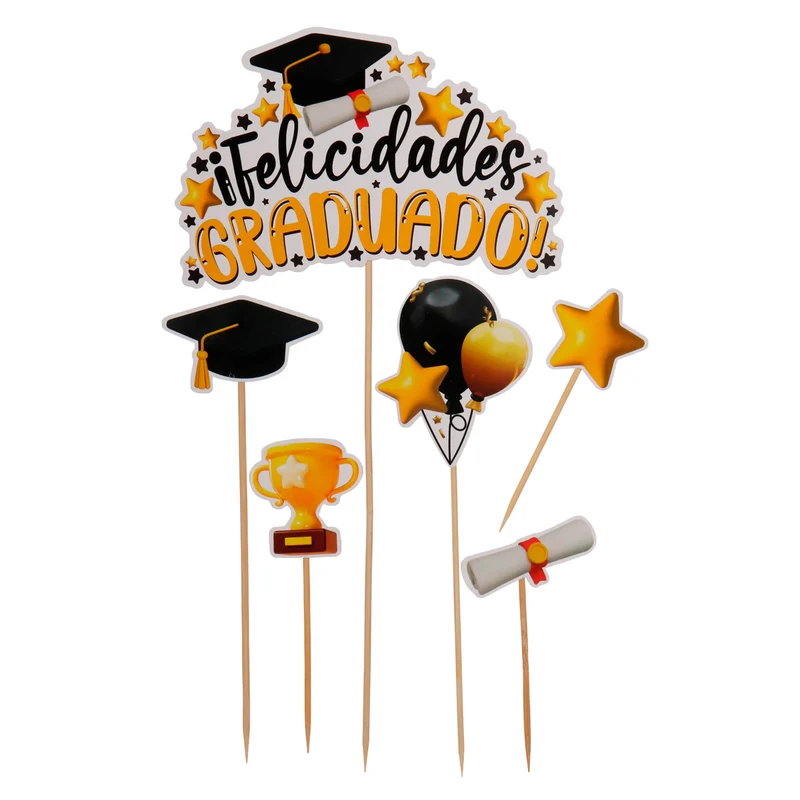Art.1736 Adorno Pick Mi Graduación 6pz