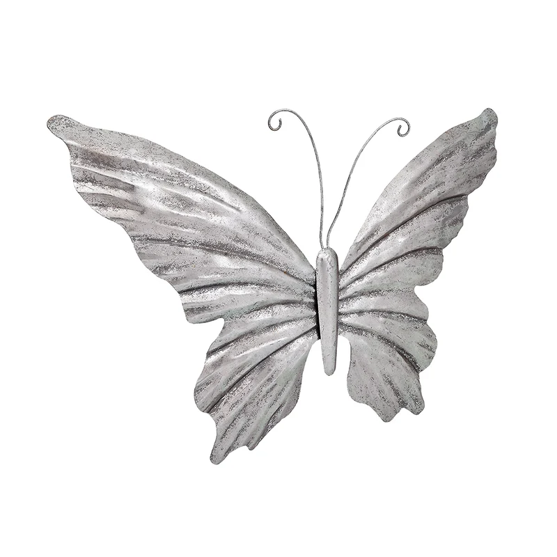 MQ3118P Mariposa Metal Plata 42cm.