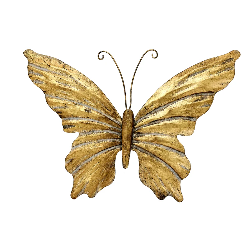 MQ3118O Mariposa Metal Oro 42cm.