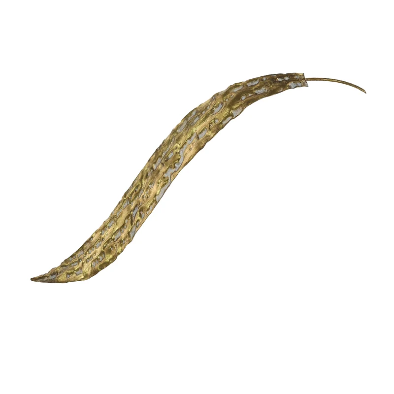 MQ3041O Hoja Metal Angosta Oro 7x65cm.