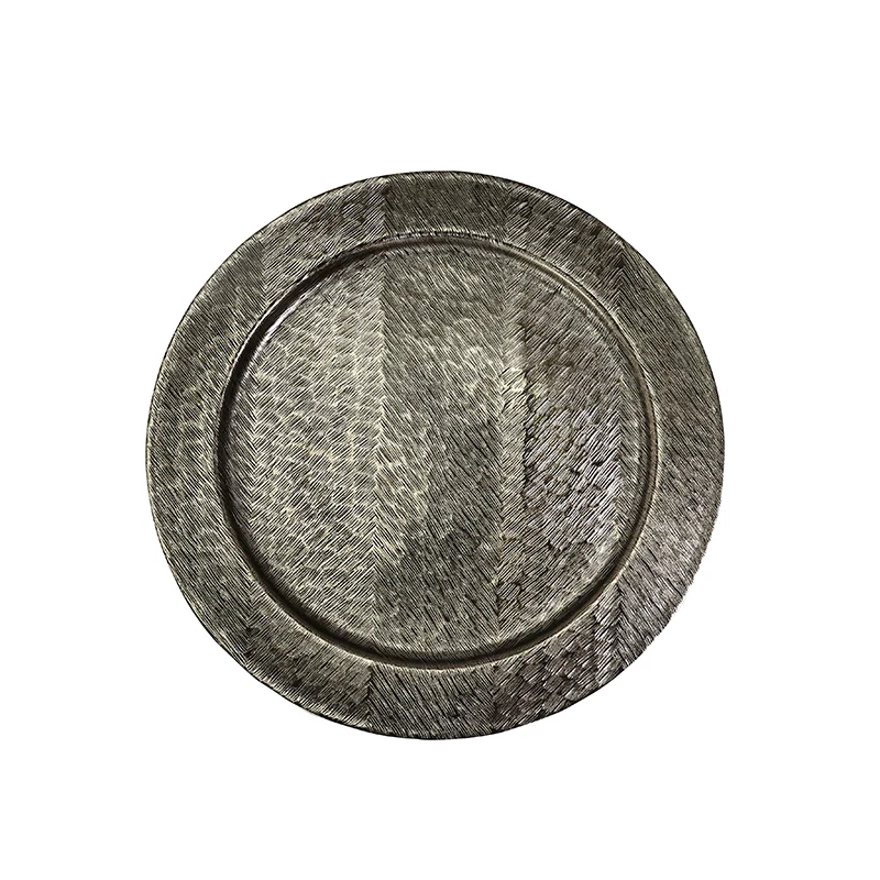 MIN861N Plato Base Metal Negro 33 cm.