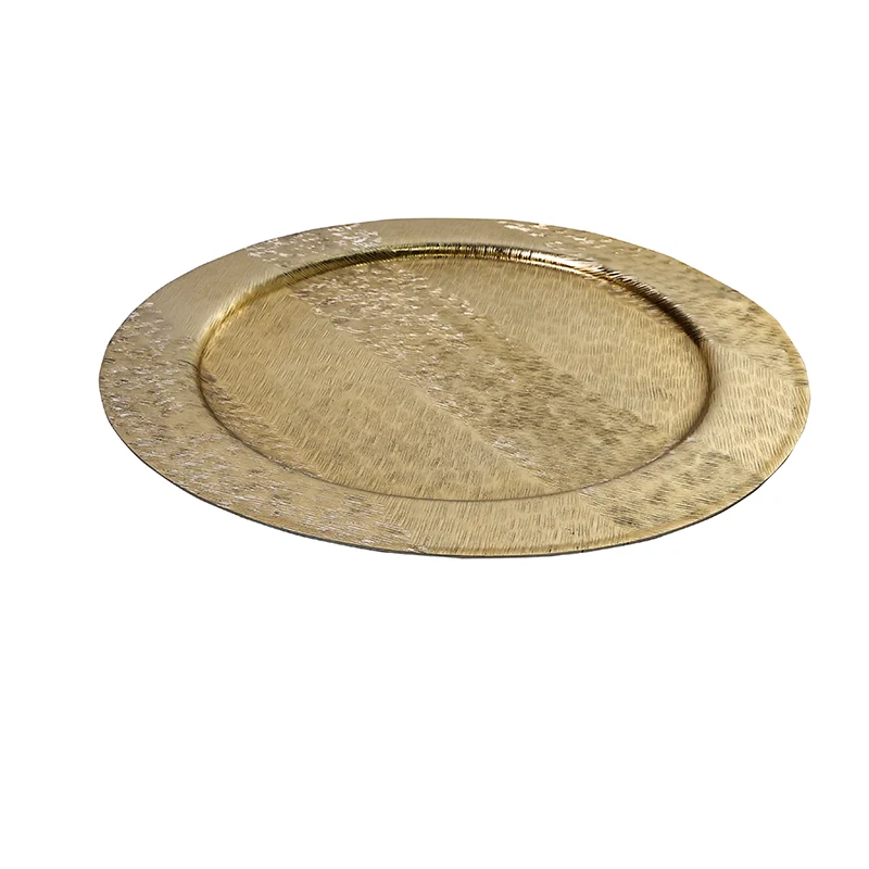 MIN861O Plato Base Metal Oro 33 cm.