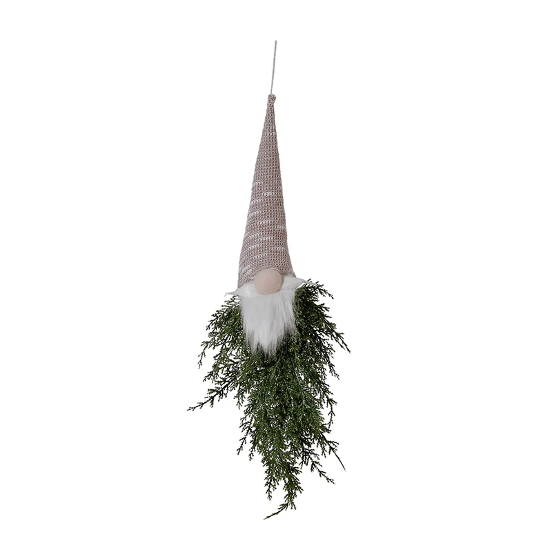 YS2326B Gnomo Beige Barba Follaje 55 Cm.