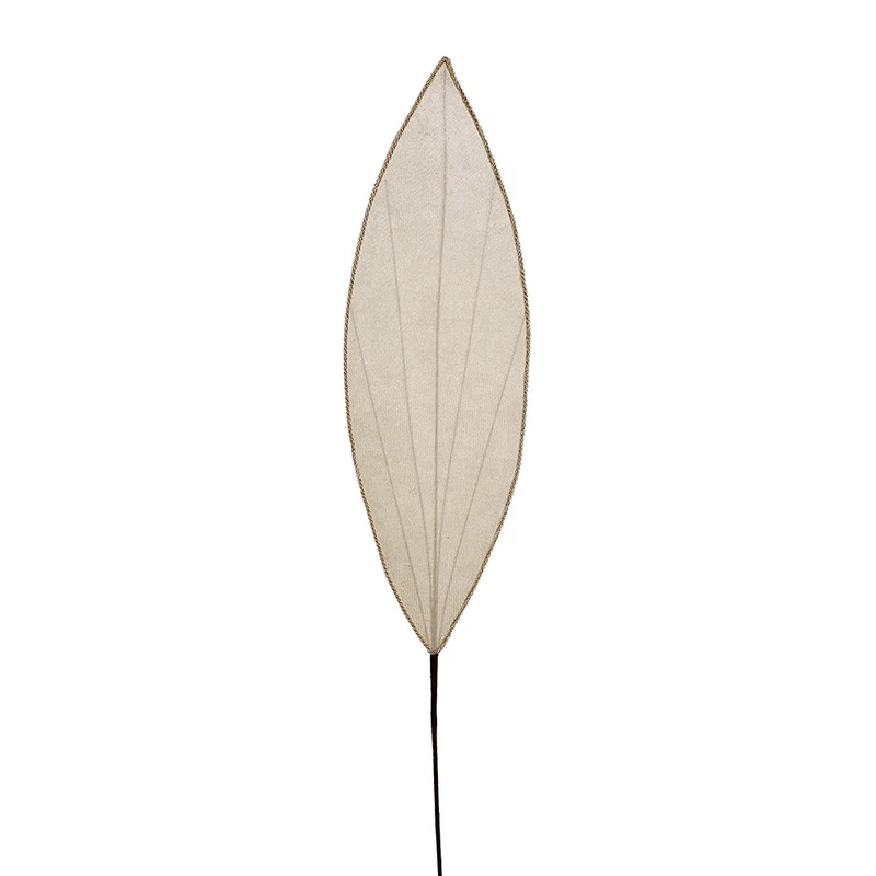 XH062CR Rama Gran Hoja Terciopelo Crema con Ribete 106 cm.