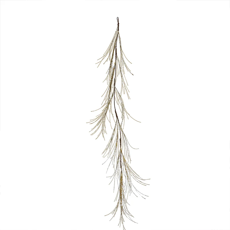 YS2493O Guirnalda Follaje Oro Frost 155 cm.