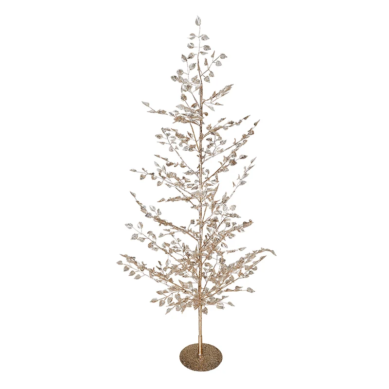 YS2485O Pino Hojas Acrílico Oro Grande 85 cm.