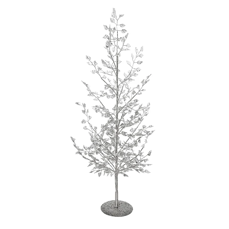YS2470P Pino Hojas Acrílico Plata Mediano 70 cm.