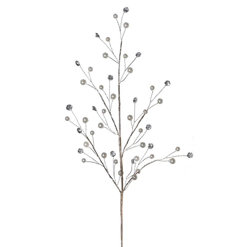 YS2470G Rama Oro Perlas y Brillantes Acrílico 54 cm.
