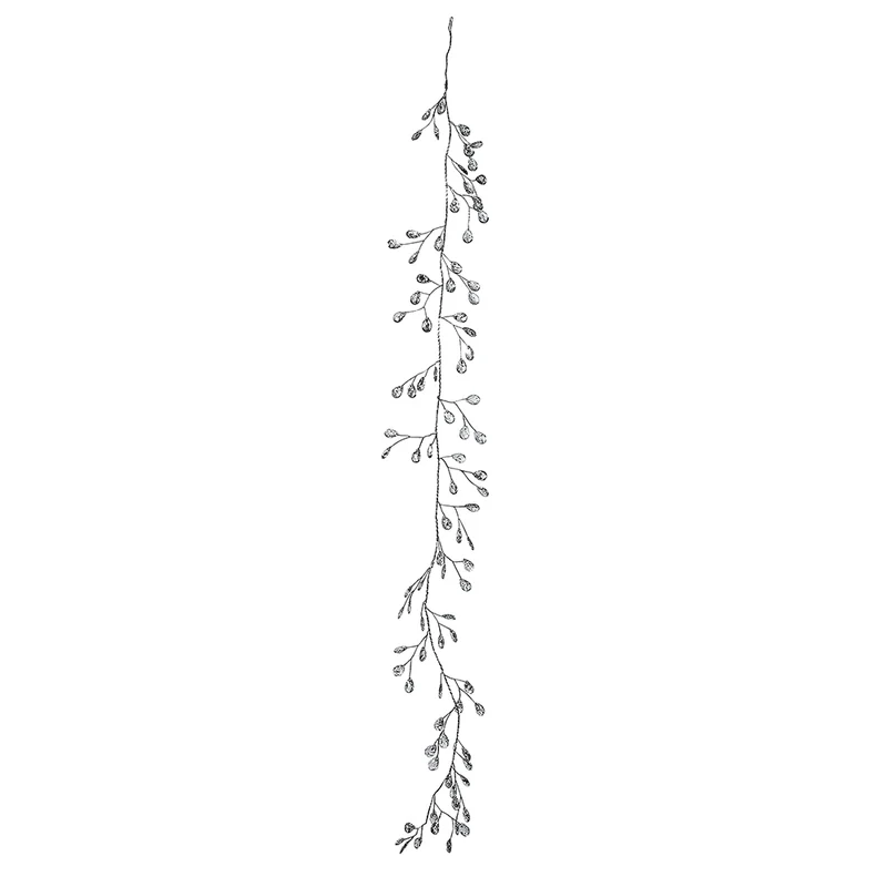 YS2465P Guirnalda Plata Pedrería Acrílico 120 cm.