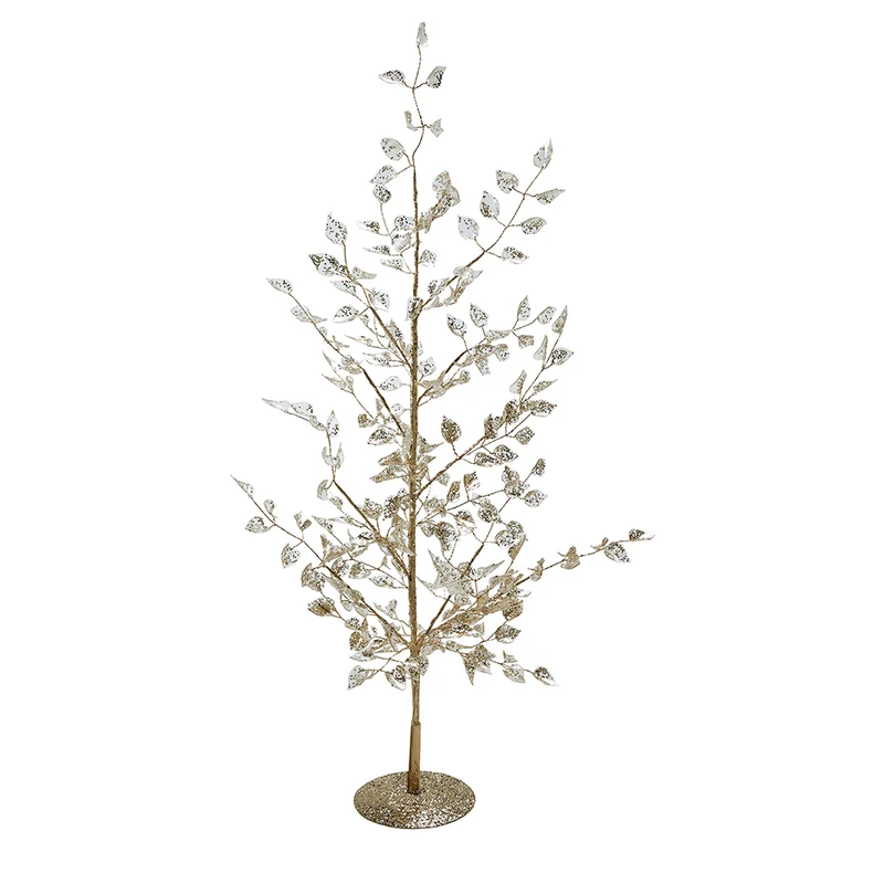 YS2414O Pino Hojas Acrílico Oro Chico 55 cm.