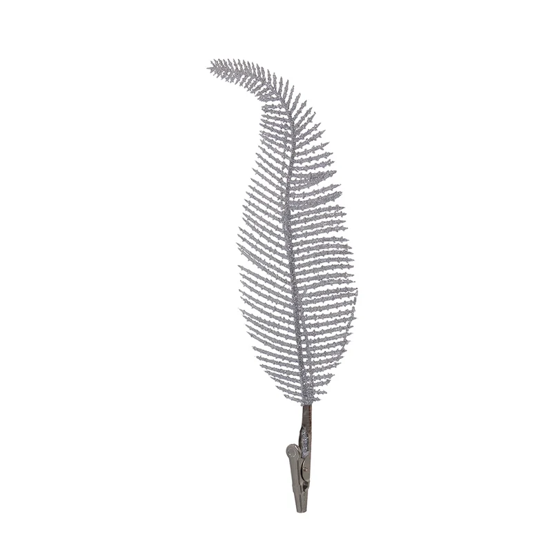 RJL359P Ornamento Pluma Plata 22 Cm.