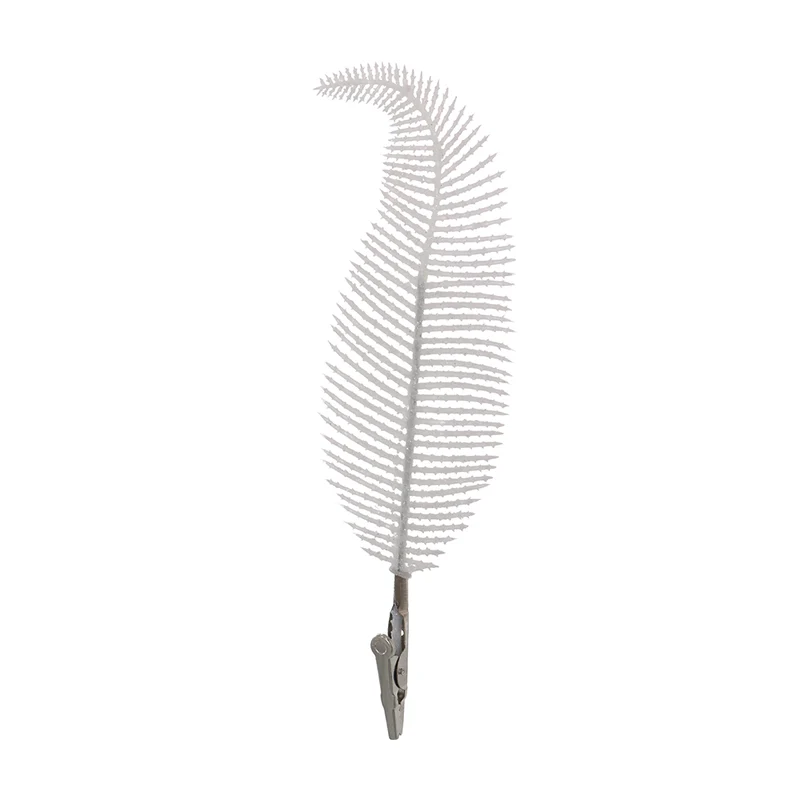 RJL359B Ornamento Pluma Blanca 20 Cm.