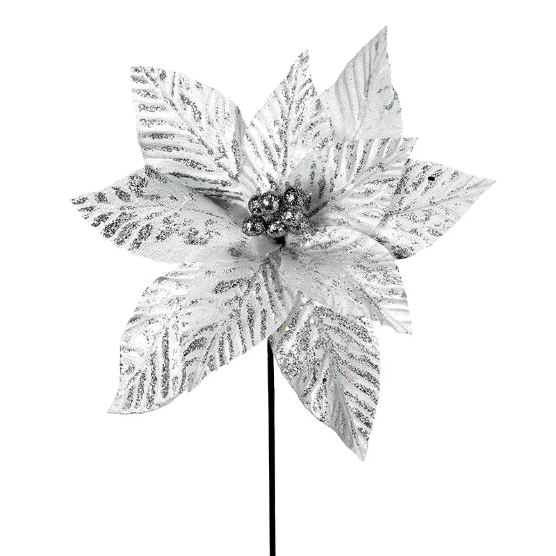 YS2222 Nochebuena Plata Frost 34(D)X65(A) Cm.