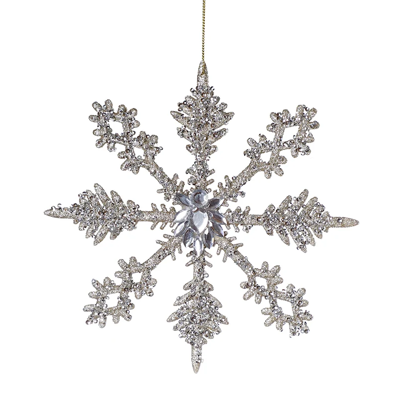 KWL314 Copo De Nieve Pedreria Oro/Plata 20 Cm.