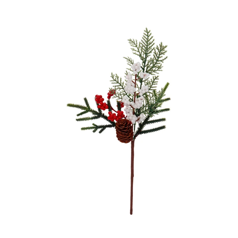 Art.12867 Pick Navidad Cerecitas/Piña 35cm 1pz