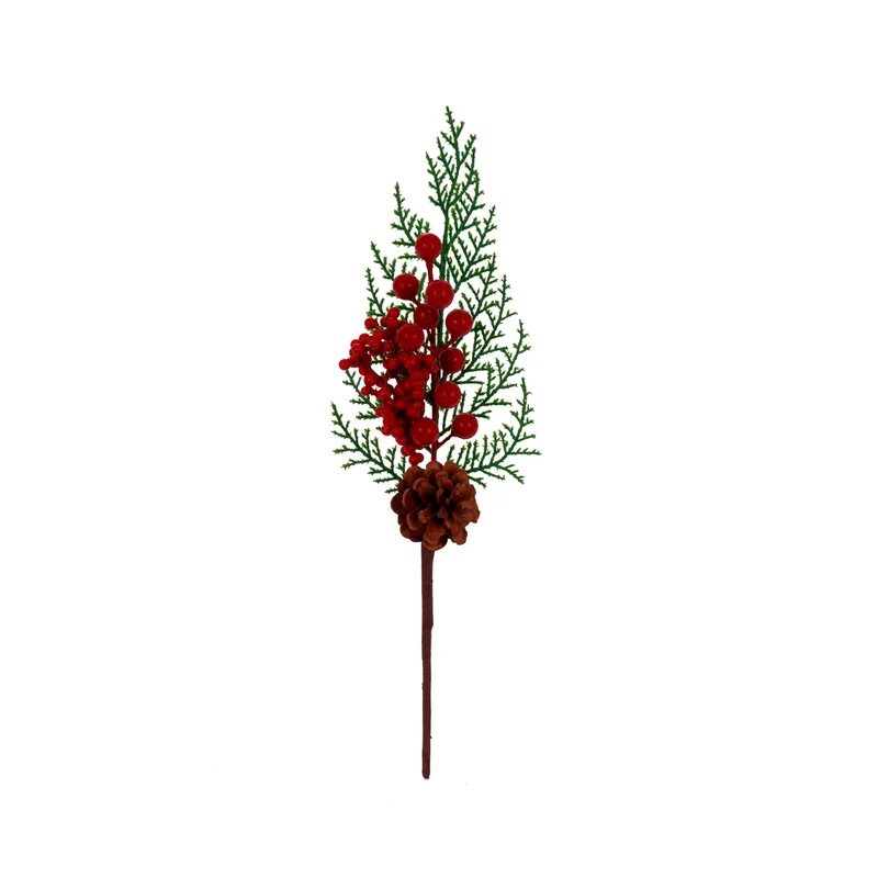 Art.12866 Pick Navidad Cerecita/Piña 35cm 1pz