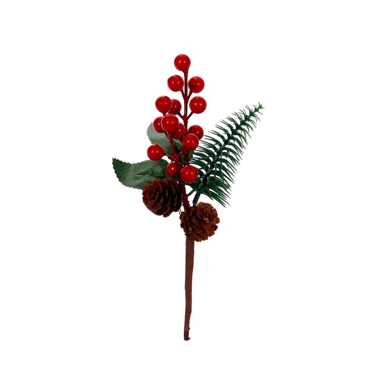 Art.12865 Pick Cerezas/Piñas/Pino/Hojas 23cm 1pz
