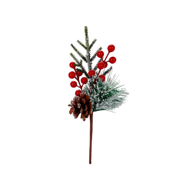 Art.12864 Pick Cereza Piña/Pino Nevado 25cm 1pz