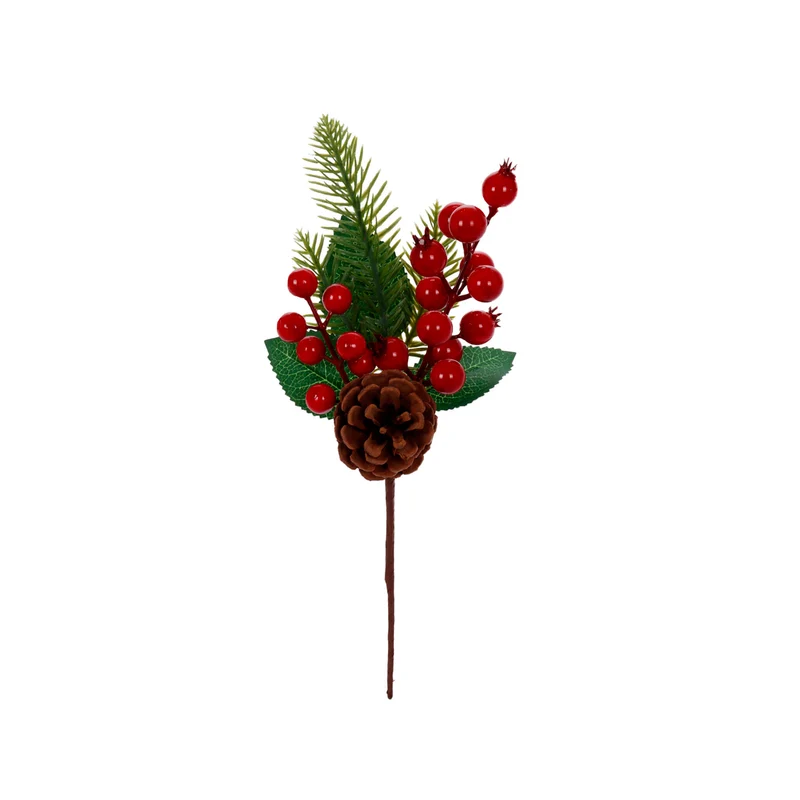 Art.12857 Pick Navidad Cerezas/Piña 28cm 1pz