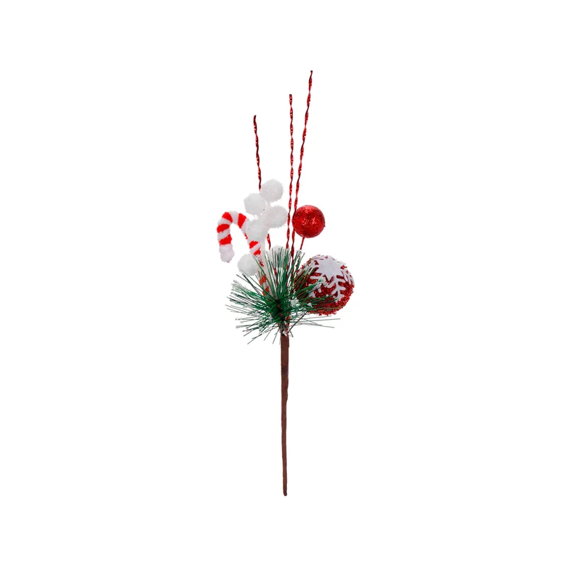 Art.12852 Pick Esferas Brillantes Copo/Bastón 30cm 1pz