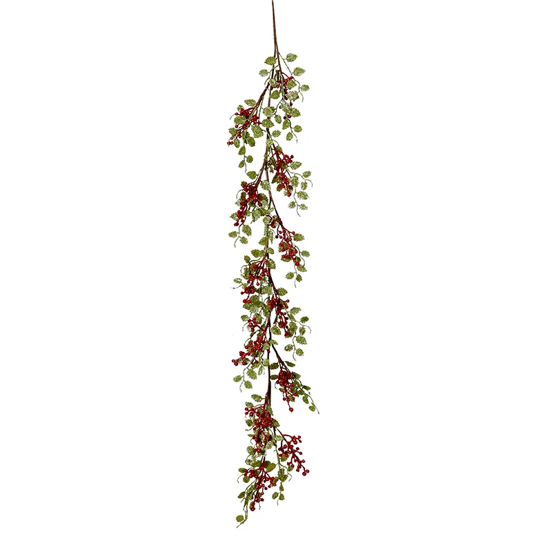XH667 Guirnalda Verde Y Rojo Frost 130 Cm.
