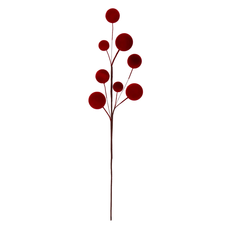 Art.12834 Vara Cerezas x8 Terciopelo 60cm 1pz