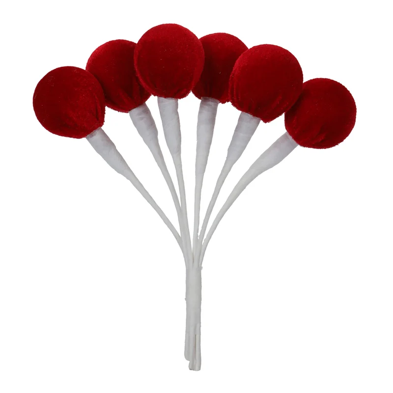 Art.12828 Pick Cerezas Terciopelo 19cm 1pz