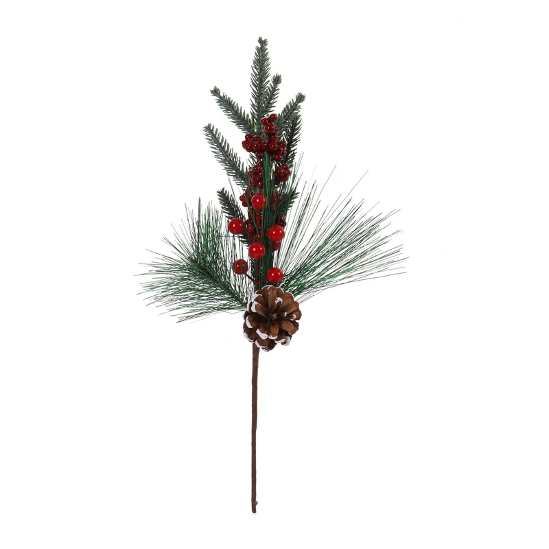 Art.12822 Vara Navidad Cereza Pino/Piña 43cm 1pz