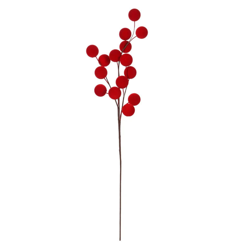 Art.12775 Vara Cerezas Aterciopelada 90cm 1pz