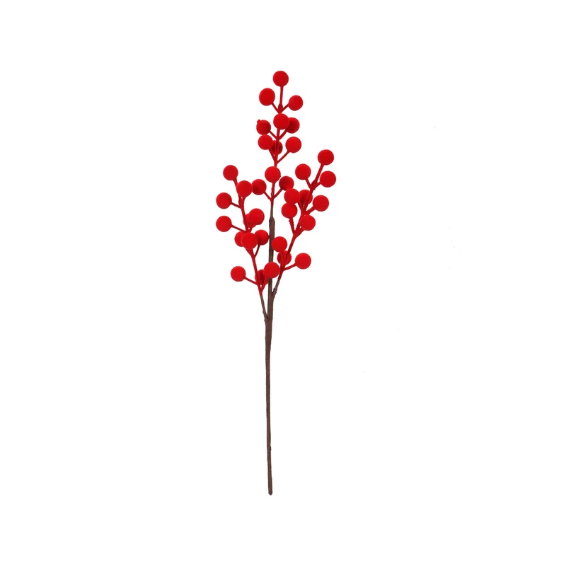 Art.12765 Vara Cerezas Aterciopelada 38cm 1pz