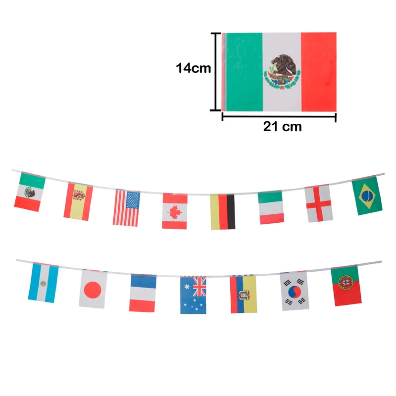 Art.12359 Guía Banderas 5m (15 Banderas de 14x21cm) 1pz