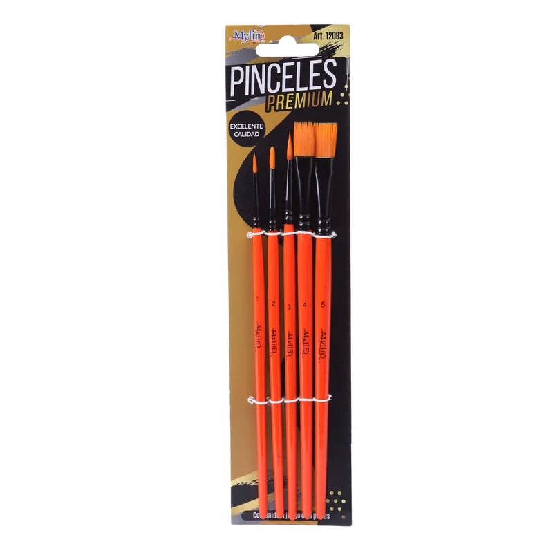 Art.12083 Juego Pincel Surtido Premium varios tamaños 5pz
