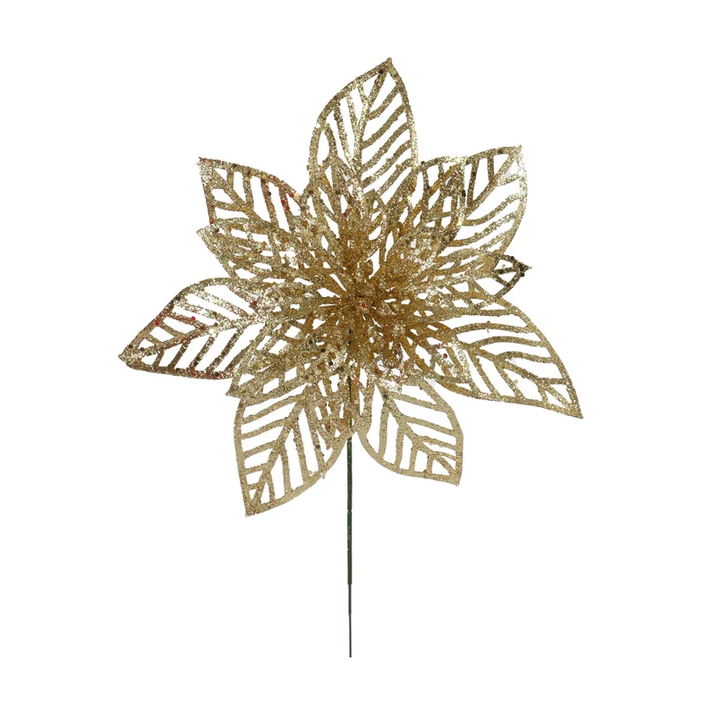 Art.12992 Pick Nochebuena Diamantada 21cm 1pz