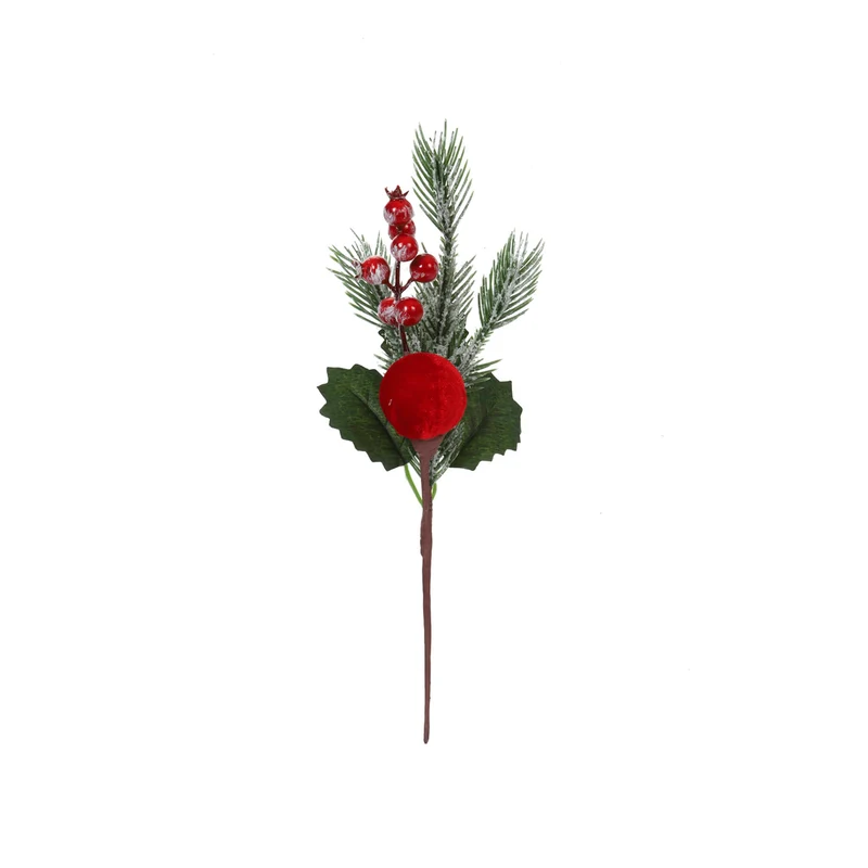 Art.12927 Pick Cereza/Manzana terciopelo 28cm 1pz