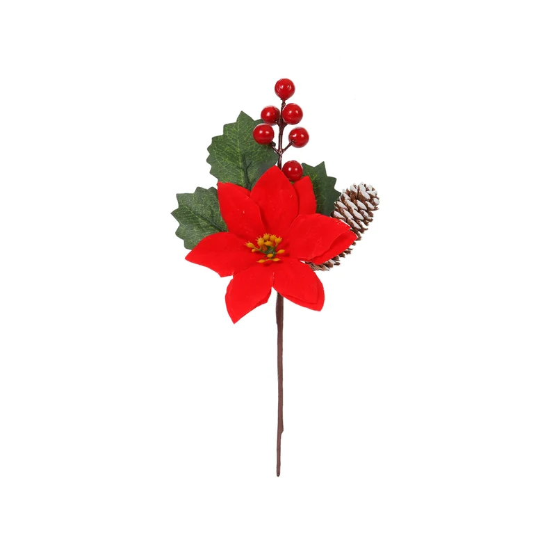 Art.12924 Pick Nochebuena/Cereza/Piña 24cm 1pz