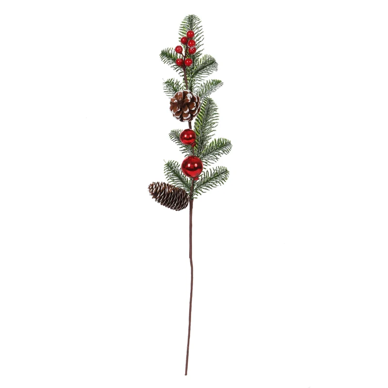 Art.12922 Vara Nevada Cereza/Piña/Esfera 62cm 1pz