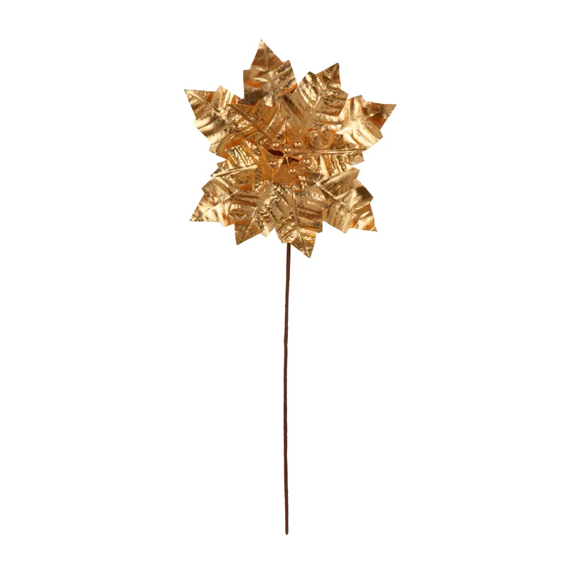 Art.12904 Nochebuena Metal 11 Pétalos 50xD28cm 1pz