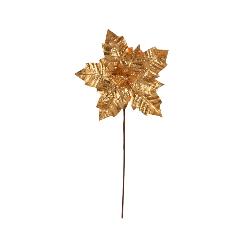 Art.12903 Nochebuena Metal 8 Pétalos 40xD25cm 1pz