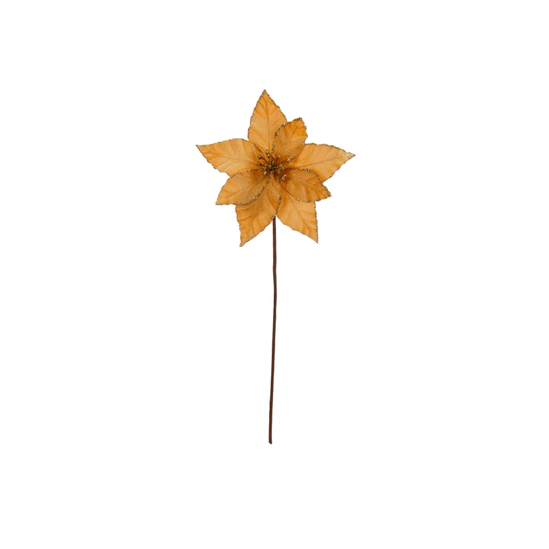 Art.12889 Nochebuena Terciopelo 8 pétalos 22xD40cm 1pz