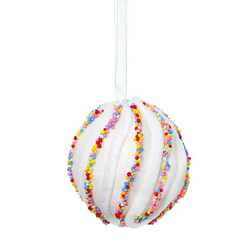 RJL412 Esfera Blanca Candy 10 Cm.