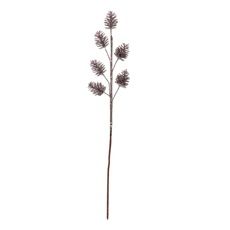Art.12763 Vara Navidad Piñas Diamantada 58cm 1pz