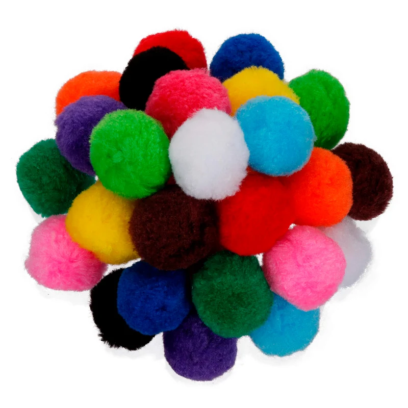 Art.12540 Pompom colores surtidos 50mm 30pz