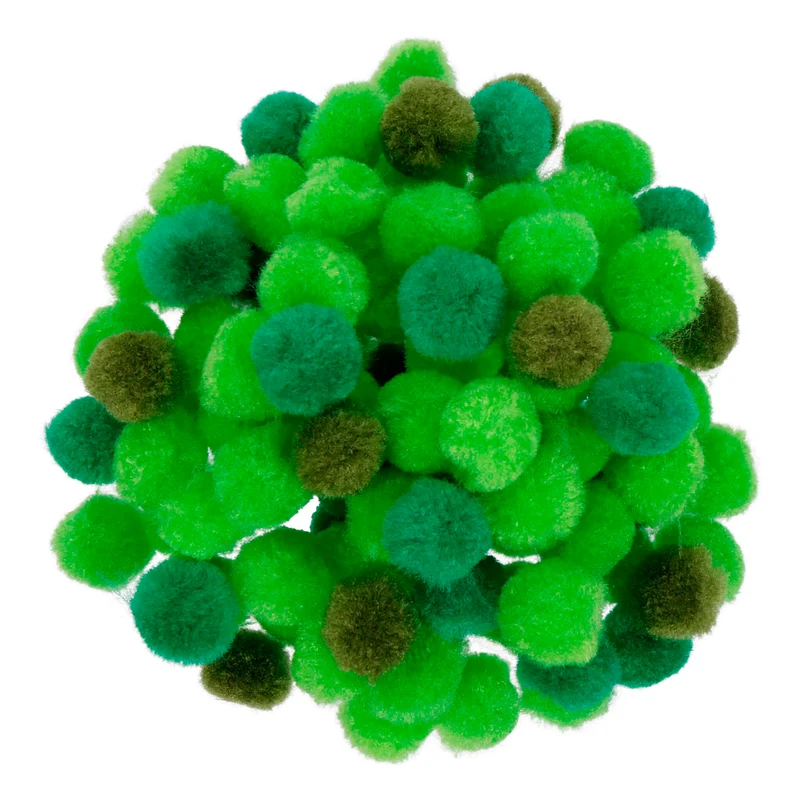 Art.12537 Pompom colores surtidos 19mm 100pz