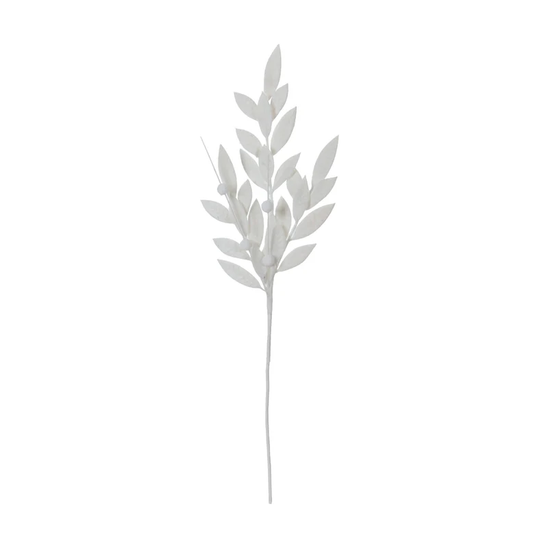 Art.12876 Vara Navidad Aterciopelada x3 Hojas 68cm 1pz