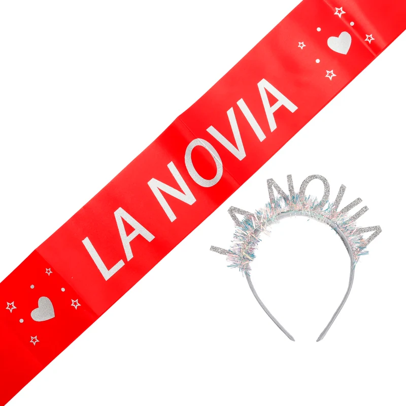 Art.12707 Set Diadema y Banda La Novia 2pz